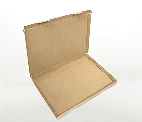 OfficeKing 50 x Großbriefkartons 350 x 250 x 20 mm Braun Versandkarton Faltschachtel Großbrief