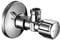 SCHELL 052120699 DIN-Eckregulierventil / Eckregulierventil COMFORT , Eckventil / Ventil 1/2'' x 3/8'', verchromt , Langer Schubschaft, Rosette , 54 mm, mit COMFORT-Griff, ohne Quetschverschraubungen