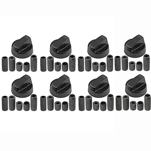 Spares2go Regler für Herde mit Backofen und Ceranfeld von Bush, Gorenje & Proline (schwarz, 1,2,3,4,5 oder 6 Stück) Pack Quantity: 6