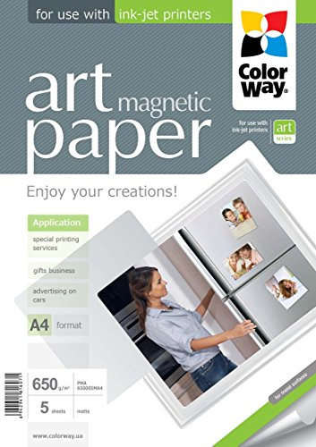 ColorWay Fine Art Fotopapier - Mattes Magnetisches 650 g/m², A4, 5 Blatt