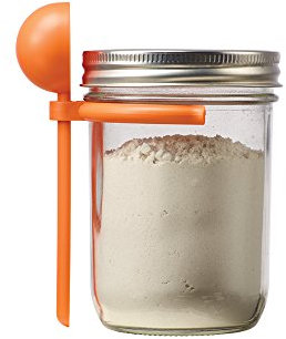 Jarware 82634 Coffee Spoon Clip for Wide Mouth Mason Jars, Orange