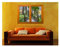 Stickers trompe l'oeil fenêtre Pont en foret - L 140cm x H 100cm