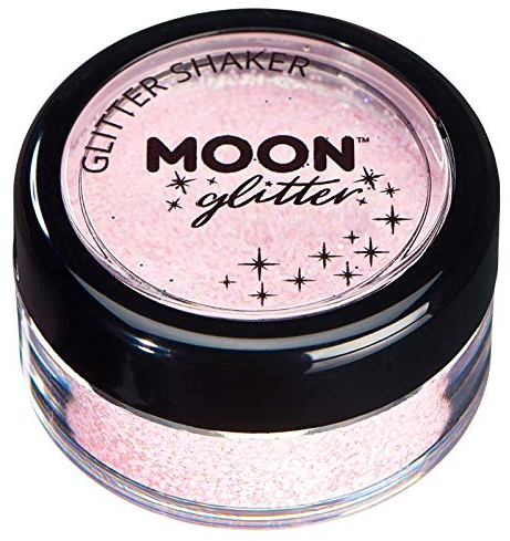 Barattolino glitter color pastello della Moon Glitter – 100% Cosmetico per viso, corpo, unghie, capelli e labbra - 3gr - Rosa