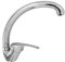 Vetrineinrete® Rubinetto da cucina a canna alta curva monocomando per lavello monoforo da lavandino orientabile miscelatore da lavandino in ottone cromato lucido 52932 M27