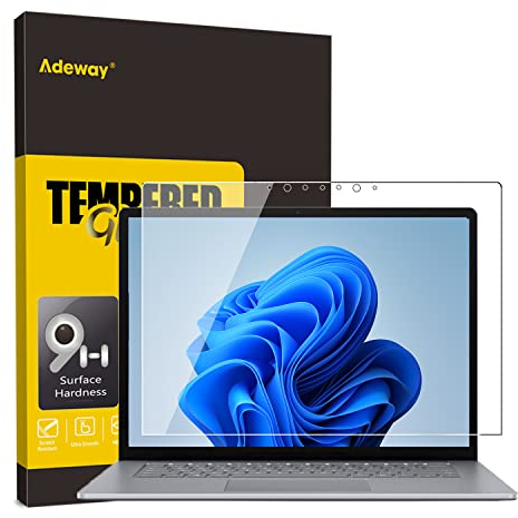 Adeway Tempered Glass Screen Protector for Microsoft Surface Laptop 5/6/4/3/2/1 (13.5 Inch) - Anti-Fingerprint, High Sensitivity