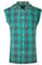 Nutexrol Herren Ärmelloses Fannel-Shirt Casual Cotton Plaid Vest Hoodies - Grün - Mittel