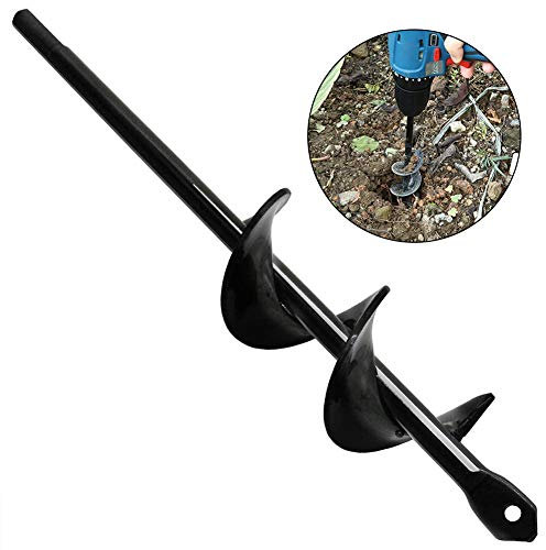 BETOY Punta per Trivella a Mano Punta a Spirale per Trapano con Trapiantatrice per Piantine per Foratura Coltivare Piante per Trapano Esagonale da (22 * 4cm), Rapida Fioriera