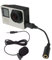 Micrófono Externo Lavalier + Kit de Cable Adaptador, Micrófono de Montaje Mini Clip de 3.5 mm Negro, para GoPro Hero 4/3/3 +