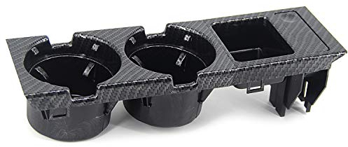 iSpchen Auto-Aufbewahrungsbox Mittelkonsole Getränkehalter Auto Becherhalter Münzhalter Auto Tassenhalter Aufbewahrungsbox Organizer kompatibel mit 3er E46 Einsatz 51168217953