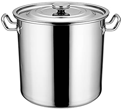 Heavy Acero Inoxidable Stockpot con Tapa, Olla de Gran Capacidad, Olla de cocción de Olla de Cerveza casera (Size : 40 * 40cm(50L))