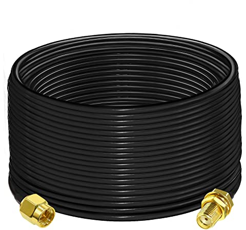 TUOLNK Cavo di prolunga SMA RG58 65.6ft (20M) Cavo coassiale SMA maschio a SMA femmina Antenna WiFi 3G 4G LTE Wireless LAN Cavo coassiale RF a bassa perdita Radio CB
