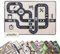 Primaflor Spielteppich mit Retro RENNSTRECKE-Design - Spielteppich für Kinder 100 x 150 cm - pflegeleichter Kinderteppich mit Straßen