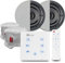 Power Dynamics Powerline Bluetooth Ceiling Speaker System - A50W In-Wall Amplifier with 2x Q Acoustics QI65CB Speakers and Fire Hoods, Home Audio Installation Kit