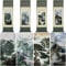 Valart Rollbild aus Seide Asiatisch Wand Dekoration 4 Packung Wasserfall Fluss Landschaft Gemälde Schön Chinesische Kunstwandrolle Hängende Bildrolle Orientalisches Dekor 36.2x 12 in(4 Packung)