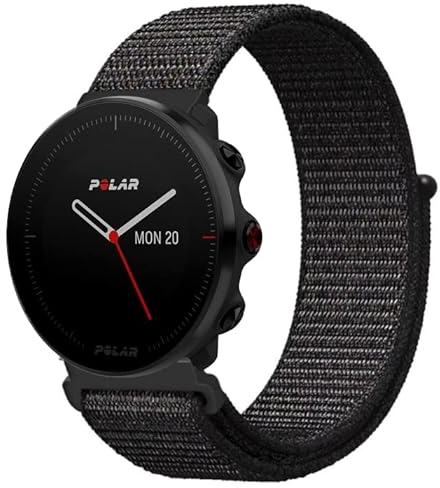 Strap-it - Nylon band - Schwarz - Nylon - Passend Fur Polar Vantage M - Grit X - Grit X Pro