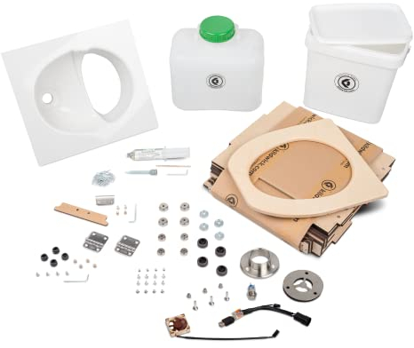 Kildwick MiniLoo Hydro Bausatz - Wasserfeste Campingtoilette/Komposttoilette mit Lüfter 12V weiß