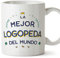 MUGFFINS Tazas para LOGOPEDA mujer - En Español - Mejor del Mundo - 11 oz / 330 ml - Regalo original y divertido