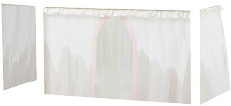 Hoppekids Winter-Wunderland Halbhochbettvorhang mit Tüll (70x160cm) inkl. Draht-Set und Haken für Kinderzimmer