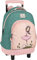 Sac à dos GDE. C/ROUES COMPACT SANTORO™'S MIRABELLE SWAN LAKE, Gris, rose, Estándar, décontracté