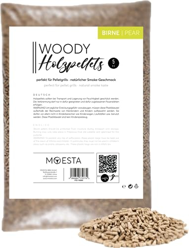 MOESTA-BBQ 19985 5kg Sheriff Hartholz Pellets - Rauch-Aroma für jeden Geschmack - Birne - süßlich, Smoky oder Spicy