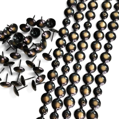 Let's Decorate 5 Meters Upholstery Tack Strips Bronze, Decorative Nail Strips Sofa Trims Tapes, Indoor Garden Chair Trims, Loose Tack Matched (16mm Bronze)