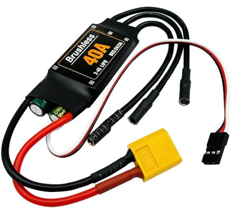 40A Brushless ESC 2-4S Geschwindigkeitsregler 5V 3A BEC mit XT-60 Stecker für RC Drohne Flugzeuge Multi-Achsen Flugzeuge Hubschrauber