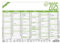 Zettler - Arbeitstagekalender Recycling 2025 weiß/rot, 21x14,8cm, Kalender mit Monatsübersicht, 6 Monate auf 1 Seite, Blauer Engel, Arbeitstage-, Tages- und Wochenzählung und deutsches Kalendarium