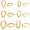 Senteria 6 Paar Kleine Goldene Creolen für Damen 14 Karat Vergoldete Creolen Hypoallergene Zirkonia Huggie Creolen Knorpel Schläfer Kleine Gold Creolen für Damen Herren 8/10/12/14/16 mm