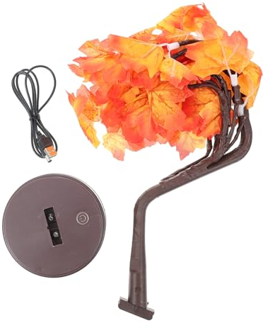 PRETYZOOM 1stück Maple Leaf Tree Lamp Kreative Berührbare Usb Batterie-dekorationslampe Für Zuhause Für Thanksgiving Und Stimmungsvolle Anlässe Warmweiß