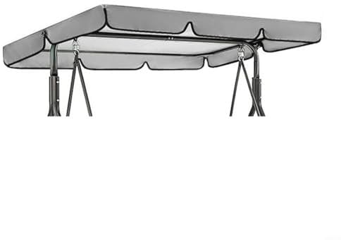 Parasol for Rocking Chair, Outdoor Swing Chair, Canopy Courtyard, Waterproof and Dustproof Swing Sunshade (Grey, 142 x 120 x 18 cm)