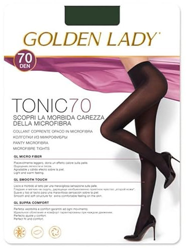 Golden Lady Tonic 70 - Panty Tonic 70 Opaco 70 Den Mujer Color: Verde Botella Talla: 5