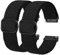 BISONSTRAP 2 Stück Geflochtene Nylon Armband 22mm, Verbesserte Verstellbare Schnalle, Dehnbare Schlaufen Uhrenarmband für Herren und Damen, Schwarz+Schwarz