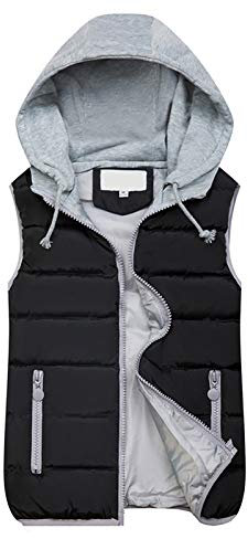 Steppweste Damen Mit Kapuze Steppweste Damen Kurz Reissverschluss Winterjacke Damen Ärmellos Damen Weste Outdoor Steppweste Damen Leicht Jacke Windabweisend Weste Frauen Reißverschlußtaschen