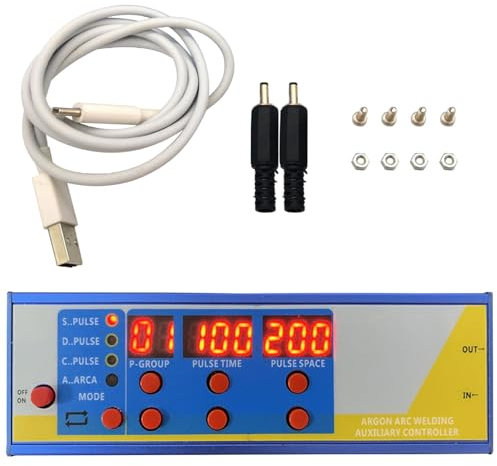 Spot Welder Controller 5V 2A Adjustable Argon Arcs Spot Welder Control Board with Data Cable and Sockets Spots Welding Machine Cold Welding Controller for Spot Welder Attachment