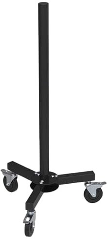 Movable Weight Plate Rack with Wheel-1.9/0.8in Calibre, Vertical Bumper Plate Organizer for Man Woman Fitness, Strength Training Weight Tree for Stack Plates(0.8in-Pipe Calibre,H-50cm/19.7in)