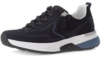 Gabor Damen Low-Top Sneaker, Frauen Halbschuhe,schnürschuhe,schnürer,straßenschuhe,Strassenschuhe,Sportschuhe,Blue,40 EU / 6.5 UK