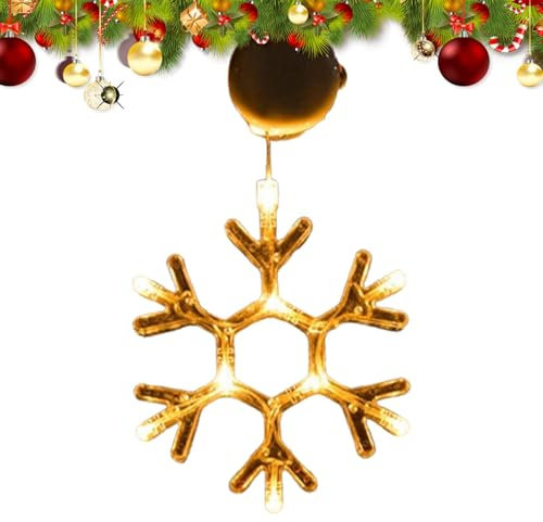 Mbiyhgta Illumina la decorazione della finestra di Natale, luci di Natale per finestre | Luci a ventosa di Babbo Natale | Luci di Natale per finestre interne a risparmio energetico, decorazione