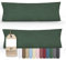 Greenline Kissenbezug Premium Jersey aus 100% Baumwolle Dunkelgrün Doppelpack (2X) 40 x 145 cm Kissenhülle Kissenbezüge
