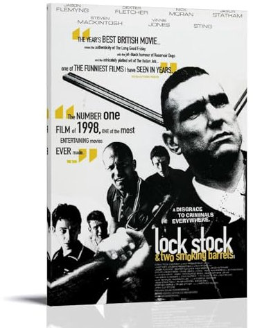LaFegoude LOCK, STOCK AND TWO SMOKING BARRELS Poster Dekorative Malerei Leinwand Wandkunst Wohnzimmer Poster Schlafzimmer Malerei,Wandkunst Bilddruck Moderne Familienzimmer Dekor 16x24inch(40x60cm)
