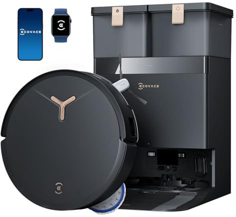 ECOVACS DEEBOT T50 MAX PRO Omni Robot Vacuum and Mop, 18,500Pa Suction, 18mm Auto-Lift, ZeroTangle &TruEdge 2.0, AIVI 3.0 Obstacle Avoidance, Auto Hot Water Mop Wash/Dry/Refill, Self-Emptying