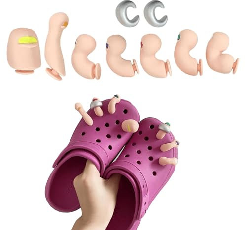 WERIGONI 9 Pièces Orteils de Décoration de Chaussures, Chaussures à épingles Crocs, Ensemble de Décoration de Chaussures d'orteil Intéressant