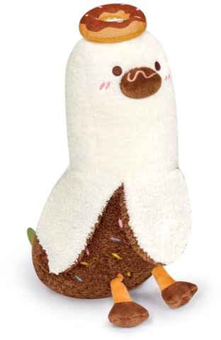 shownicer Plüschtier Banane Ente Kuscheltier Ente Stofftier Kawaii Ente Plüsch Kissen Spielzeug Wurfkissen Geschenk für Erwachsene Kinder 3+ Jahre (Braun Donut, 50cm)