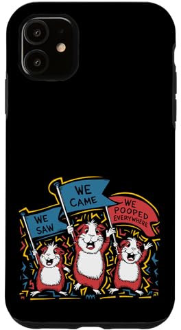 Divertente Cavia Meme – Pipì e Popò Ovunque Custodia per iPhone 11