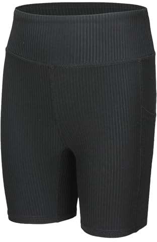 SEAUR Halvlånga shorts flicka cykelshorts sport tennis strand 2 fickor korta leggings sommar flicka utomhus sport, svart, 134-140
