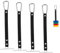 4PCS Electrical Tape Holder Set, 2.4 Wide Black Tape Thongs for Tool Belts, Ideal for Electricians, Carpenters, Framers & Construction Tool Storage