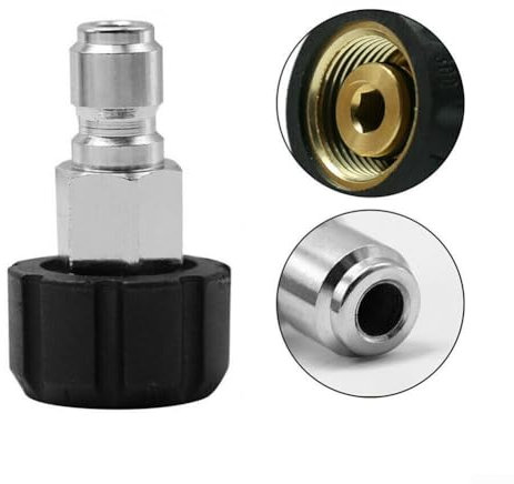 Accoppiatore a sgancio rapido per M22 femmina girevole a 3/8 di pollice maschio collegamento su idropulitrici (M22 15 mm a 3-8 pollici)