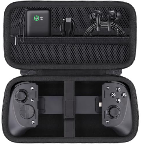 Aenllosi per controller da gioco Razer Kishi V3,Custodia protettiva rigida da trasporto per iPhone/Android, nera (solo custodia)
