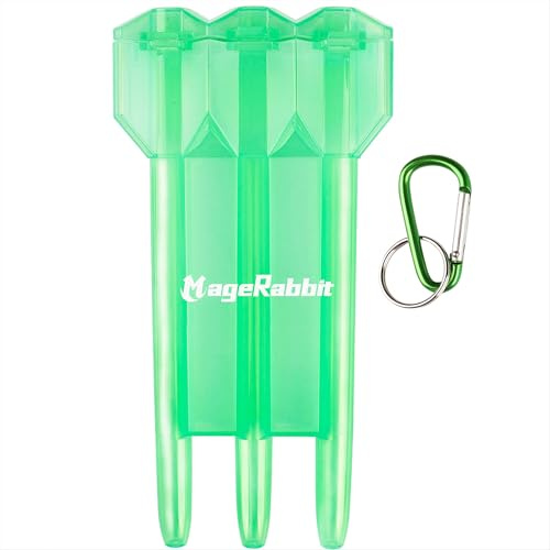 MageRabbit Dart Case,3 Darts Kapazität, Darts Aufbewahrungsbox,Professionelles Dart Etui mit Aufbewahrung (Grün)