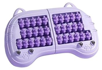 Roller Katze Klaue Fußmassagegerät, Ganzkörper Split Magnetisches Fußmassagegerät, Multifunktionales Massagegerät für Beine, Taille und Rücken, Heimphysiotherapiegeräte (Lila)
