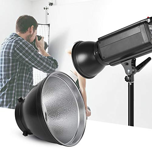 RASTKY NiceFoto SN-04 55° Standardreflektor für Mount-Fotografie-Lichtzubehör – Leichte Aluminiumlegierung mit Silberner Innenseite. Konzentrierte Lichtleistung, Ideal für Porträts, Blumen und